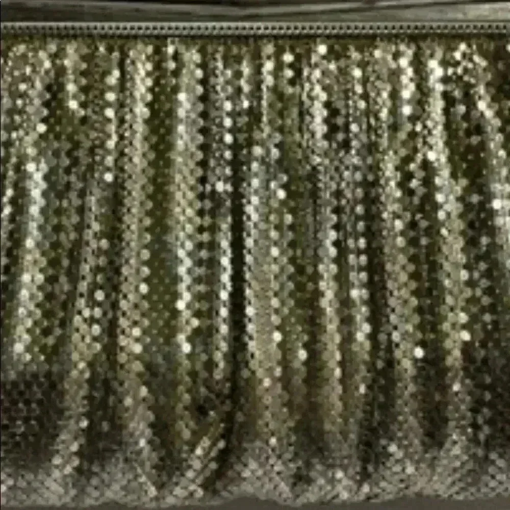 Whiting & Davis silver sequins evening bag